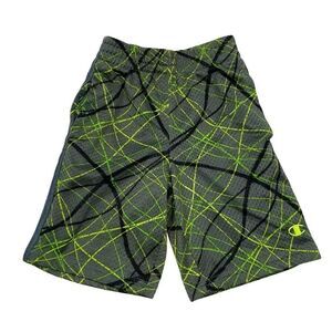 Boys Champion Green, Grey and Black Graphic Print Shorts Size 5
